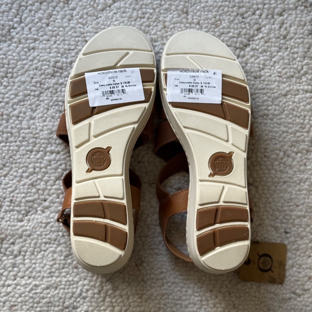 Brand New Born Comfort Sandals Chestnut, Size 10 - Picture 2 of 5